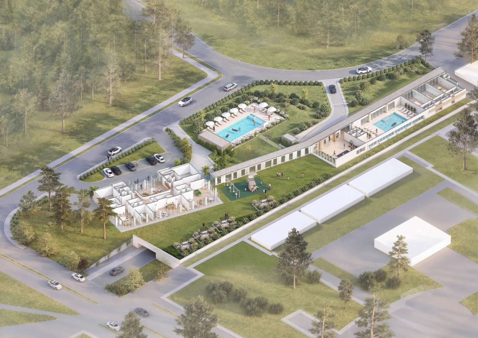 Plano de amenities de Torre 5 con los espacios numerados